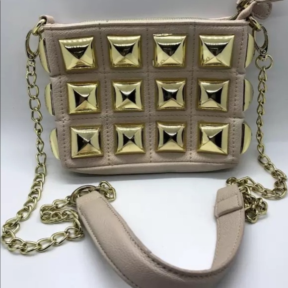BETSEY JOHNSON Handbag Purse Bone Color With Gold - Picture 1 of 7
